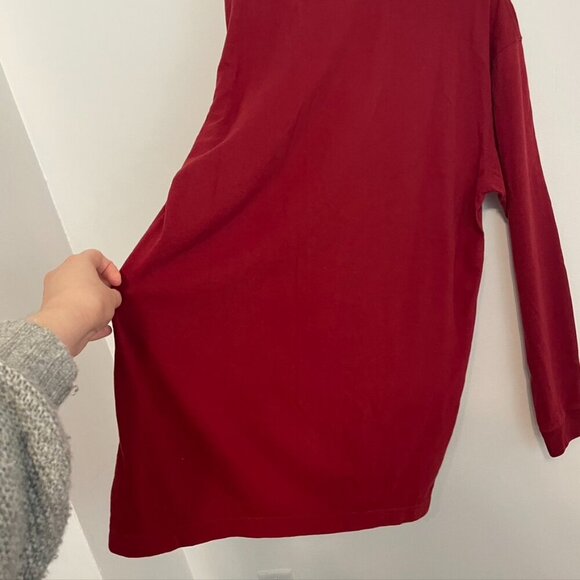 DULUTH TRADING CO COMPANY Mens Longtail T Relaxed Fit Long Sleeve T-Shirt Red M - Picture 9 of 11